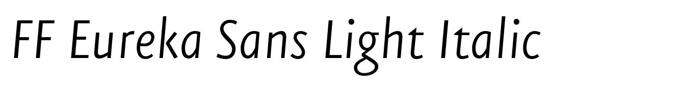 FF Eureka Sans Light Italic